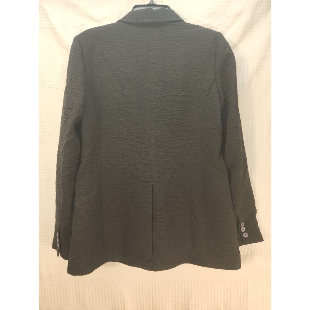 Simply Vera Wang Blazer Womens Med Black Textured Single Breasted Collared - Picture 6 of 7